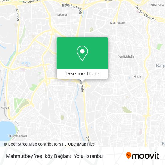 Mahmutbey Yeşilköy Bağlantı Yolu map