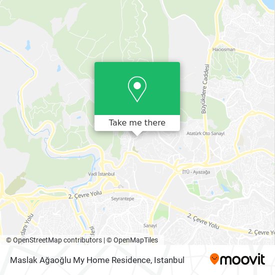 Maslak Ağaoğlu My Home Residence map