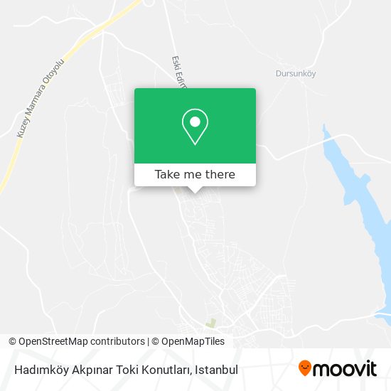 Hadımköy Akpınar Toki Konutları map