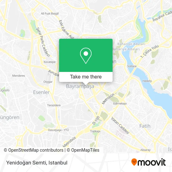 Yenidoğan Semti map