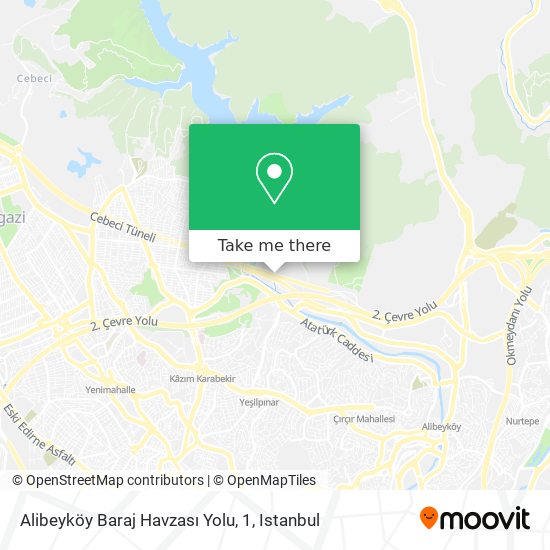 Alibeyköy Baraj Havzası Yolu, 1 map