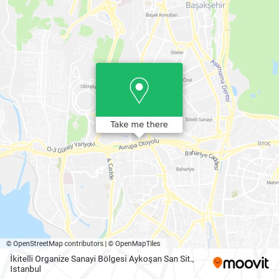 İkitelli Organize Sanayi Bölgesi Aykoşan San Sit. map
