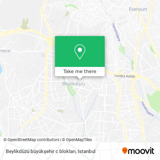 Beylikdüzü büyükşehir c blokları map
