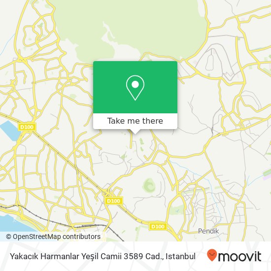 Yakacık Harmanlar Yeşil Camii 3589 Cad. map