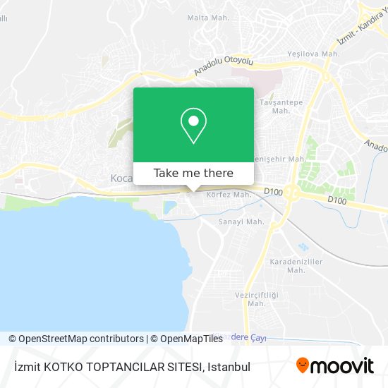 İzmit KOTKO TOPTANCILAR SITESI map