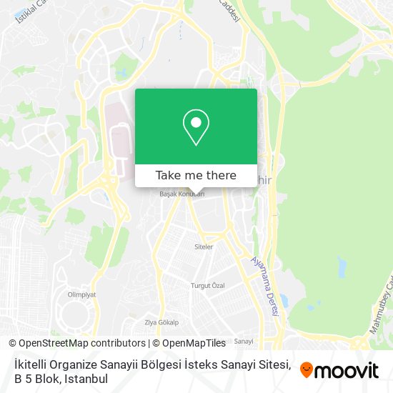 İkitelli Organize Sanayii Bölgesi İsteks Sanayi Sitesi, B 5 Blok map