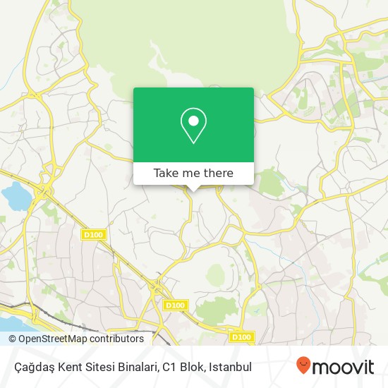 Çağdaş Kent Sitesi Binalari, C1 Blok map