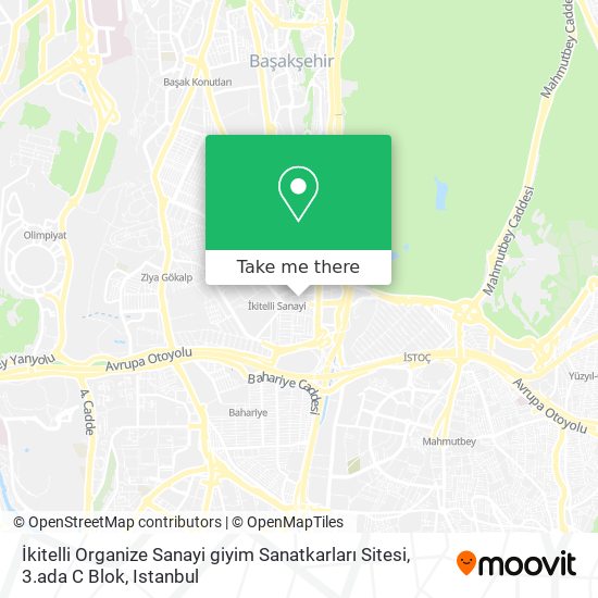 İkitelli Organize Sanayi giyim Sanatkarları Sitesi, 3.ada C Blok map
