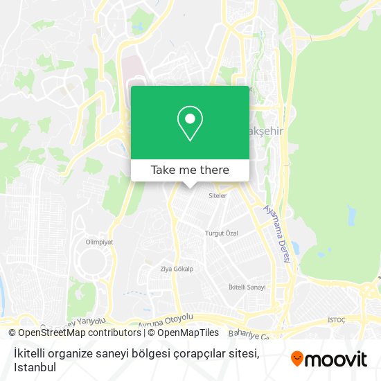 İkitelli organize saneyi bölgesi çorapçılar sitesi map