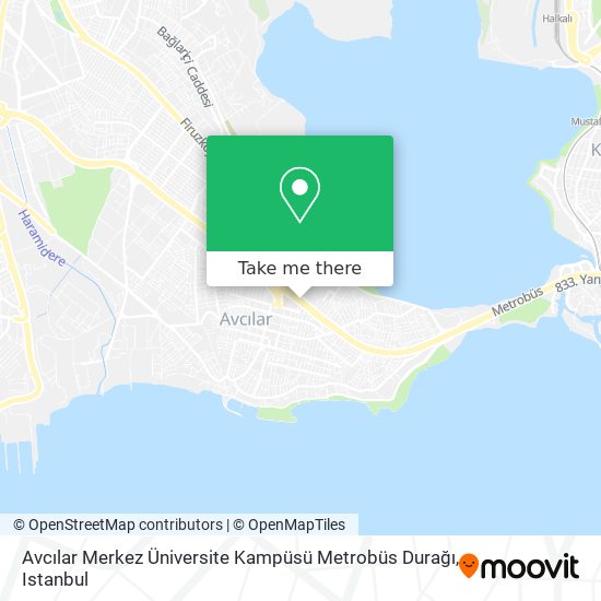 Avcılar Merkez Üniversite Kampüsü Metrobüs Durağı map