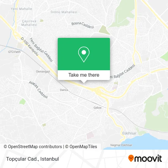 Topçular Cad. map