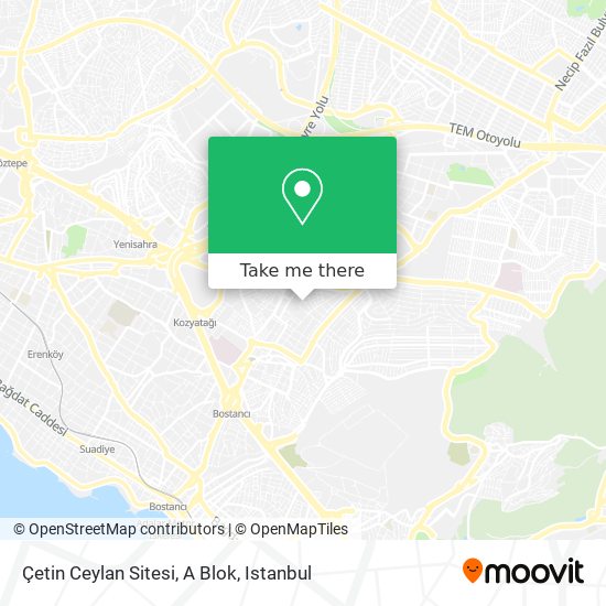 Çetin Ceylan Sitesi, A Blok map