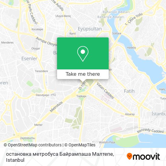 остановка метробуса Байрампаша Малтепе map