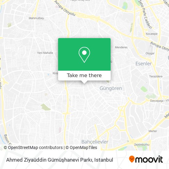 Ahmed Ziyaüddin Gümüşhanevi Parkı map