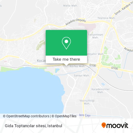 Gida Toptancılar sitesi map