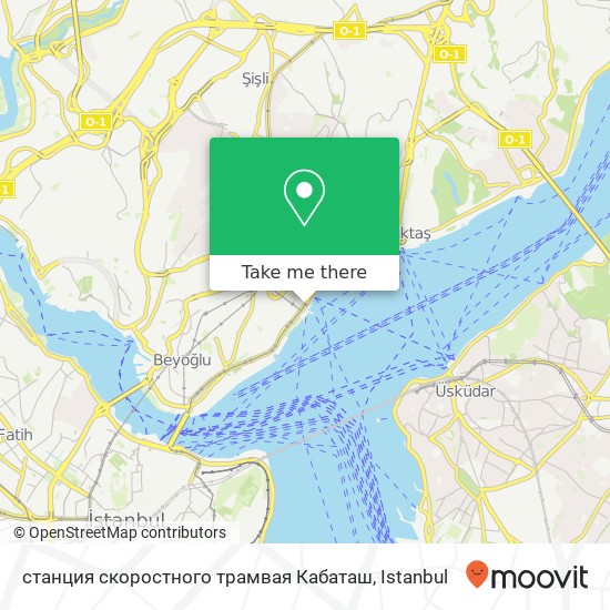 станция скоростного трамвая Кабаташ map