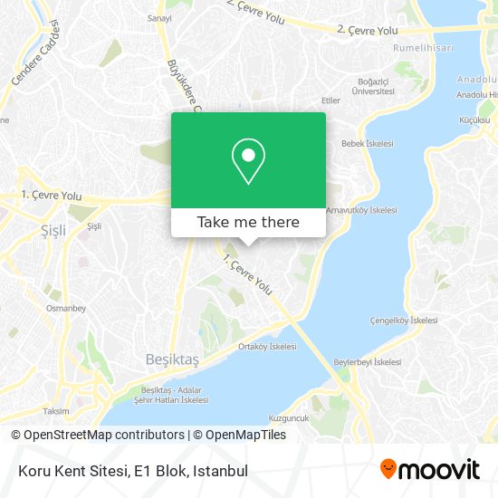 Koru Kent Sitesi, E1 Blok map