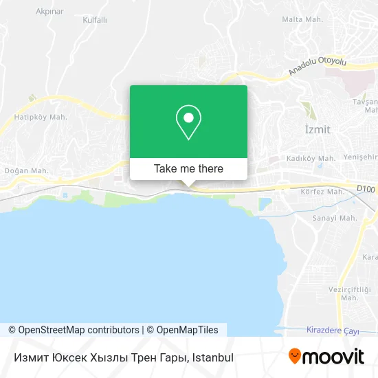 Измит Юксек Хызлы Трен Гары map