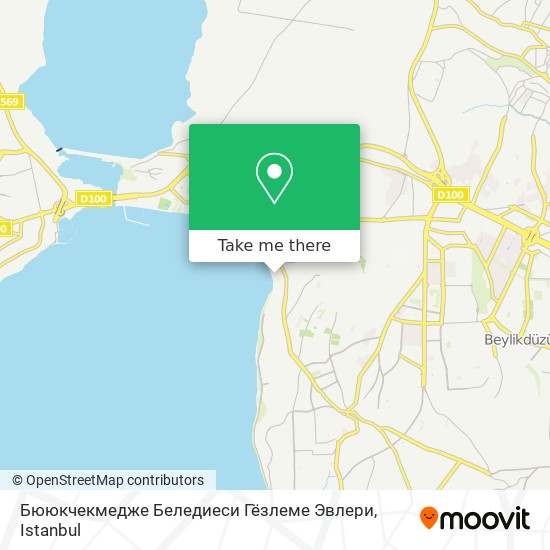 Бююкчекмедже Беледиеси Гёзлеме Эвлери map