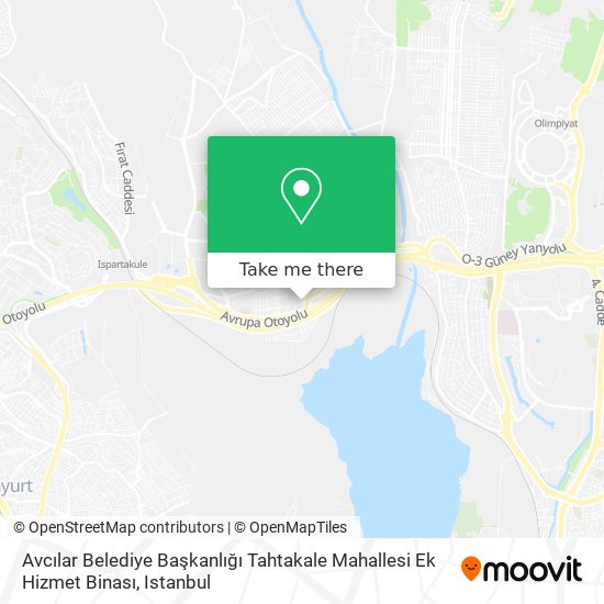 Avcılar Belediye Başkanlığı Tahtakale Mahallesi Ek Hizmet Binası map
