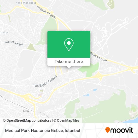 Medical Park Hastanesi Gebze map