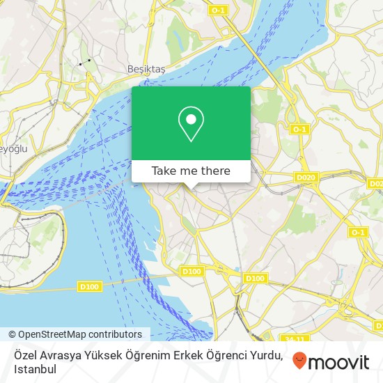 Özel Avrasya Yüksek Öğrenim Erkek Öğrenci Yurdu map