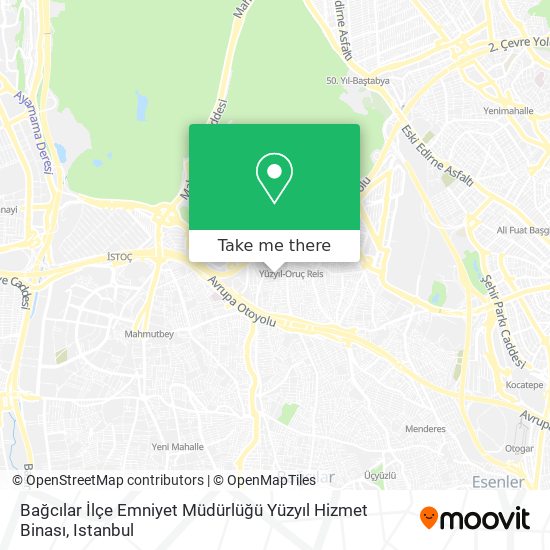 Bağcılar İlçe Emniyet Müdürlüğü Yüzyıl Hizmet Binası map