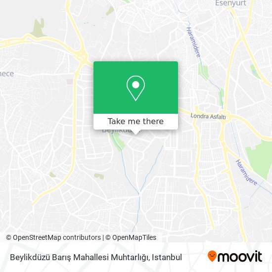 Beylikdüzü Barış Mahallesi Muhtarlığı map