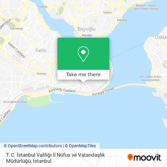 T. C. İstanbul Valiliği İl Nüfus ve Vatandaşlık Müdürlüğü map