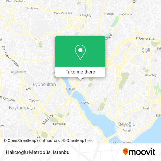 Halıcıoğlu Metrobüs map
