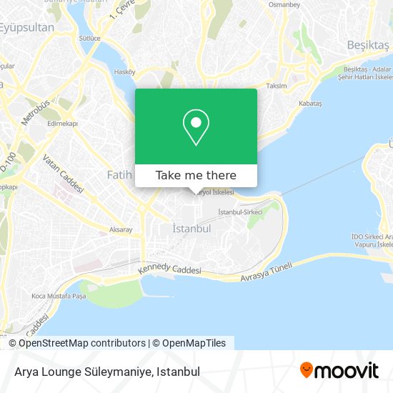 Arya Lounge Süleymaniye map