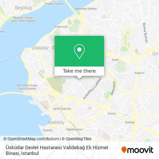 Üsküdar Devlet Hastanesi Validebağ Ek Hizmet Binası map