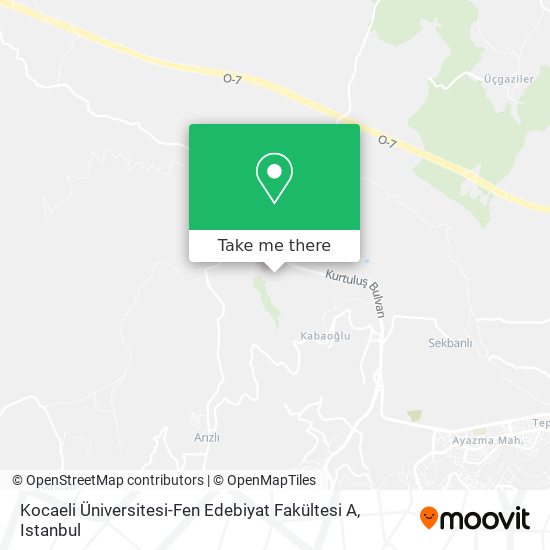 Kocaeli Üniversitesi-Fen Edebiyat Fakültesi A map