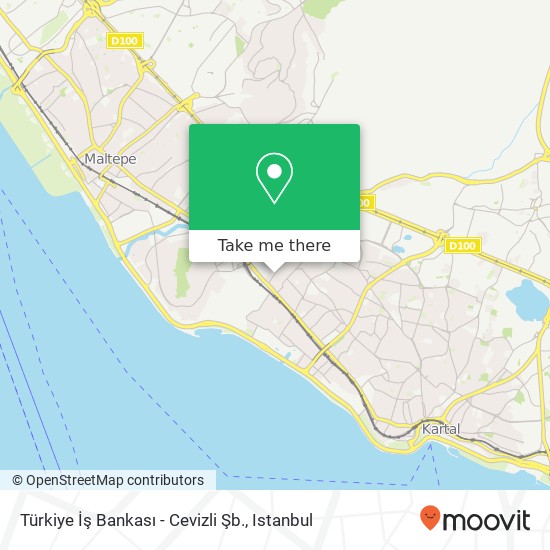 Türkiye İş Bankası - Cevizli Şb. map