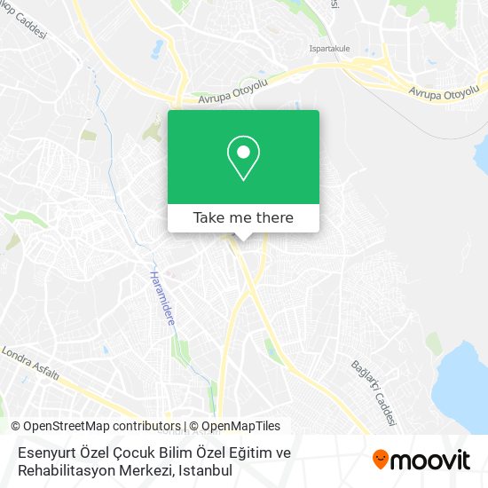 Esenyurt Özel Çocuk Bilim Özel Eğitim ve Rehabilitasyon Merkezi map