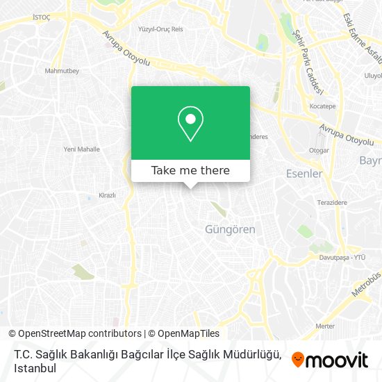 T.C. Sağlık Bakanlığı Bağcılar İlçe Sağlık Müdürlüğü map