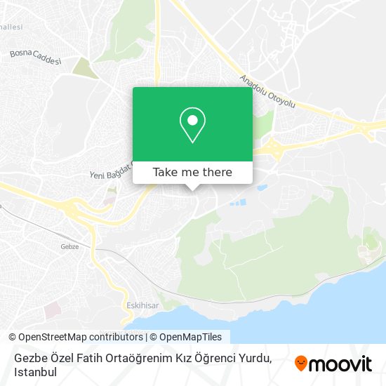 Gezbe Özel Fatih Ortaöğrenim Kız Öğrenci Yurdu map