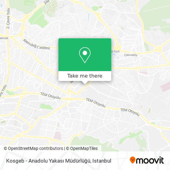 Kosgeb - Anadolu Yakası Müdürlüğü map