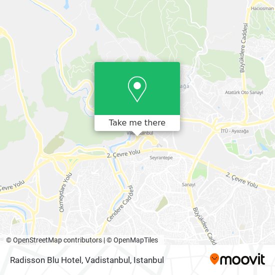 how to get to radisson blu hotel vadistanbul in sariyer by bus metro cable car or tram