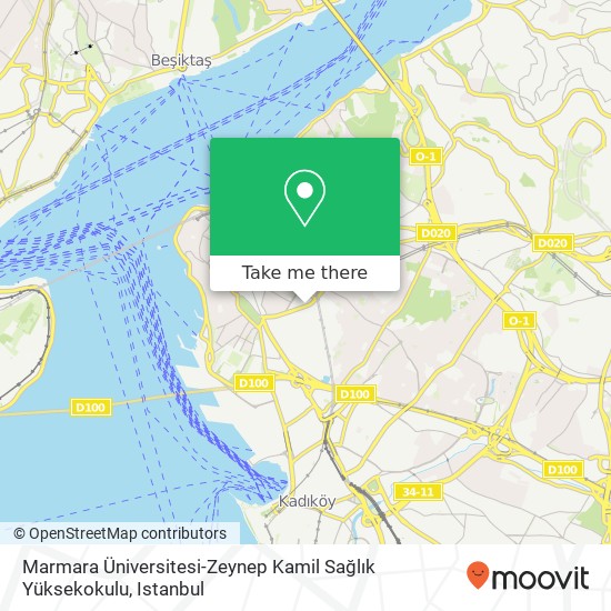 Marmara Üniversitesi-Zeynep Kamil Sağlık Yüksekokulu map