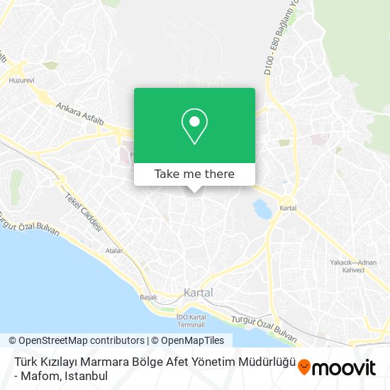 Türk Kızılayı Marmara Bölge Afet Yönetim Müdürlüğü - Mafom map