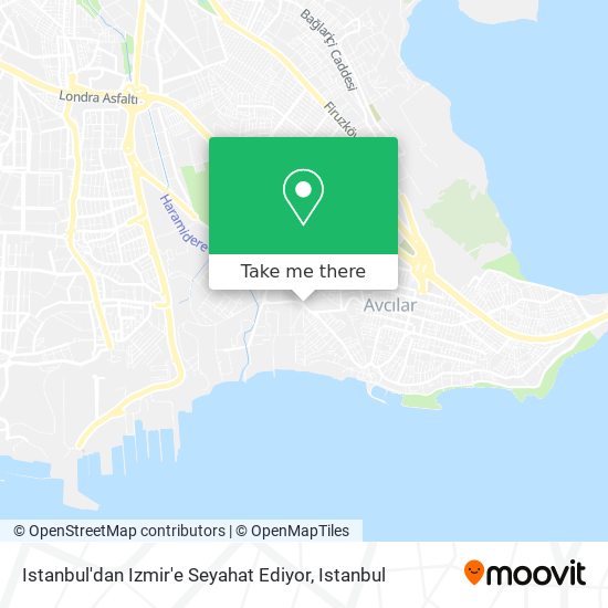 Istanbul'dan Izmir'e Seyahat Ediyor map