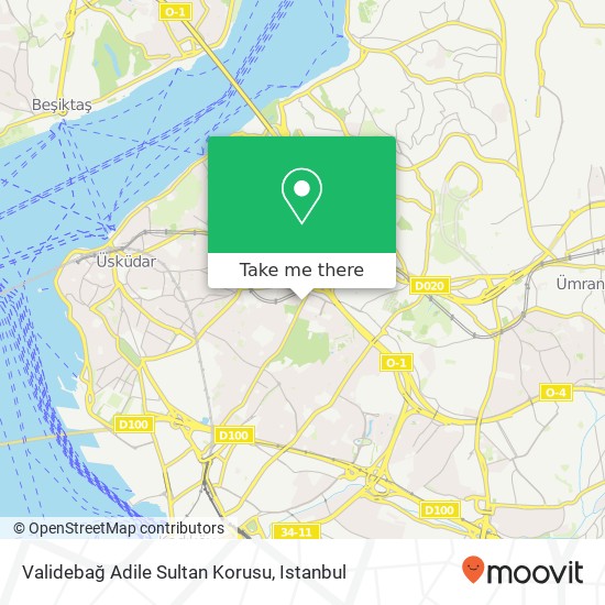 Validebağ Adile Sultan Korusu map