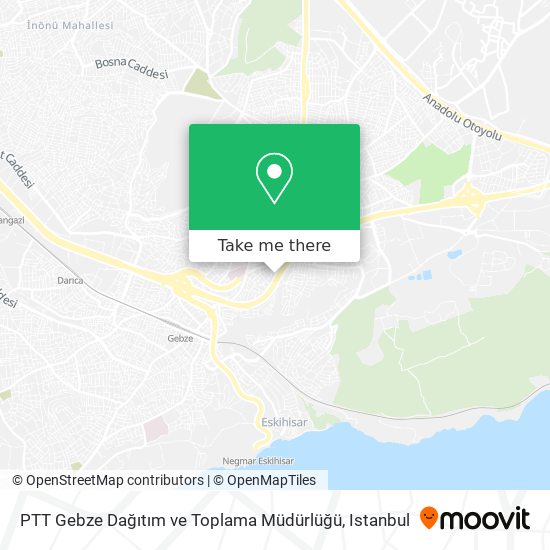 PTT Gebze Dağıtım ve Toplama Müdürlüğü map