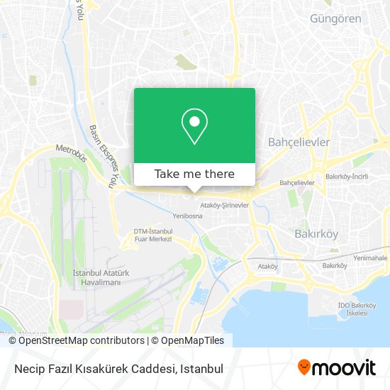 Necip Fazıl Kısakürek Caddesi map