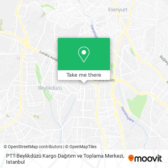 PTT-Beylikdüzü Kargo Dağıtım ve Toplama Merkezi map