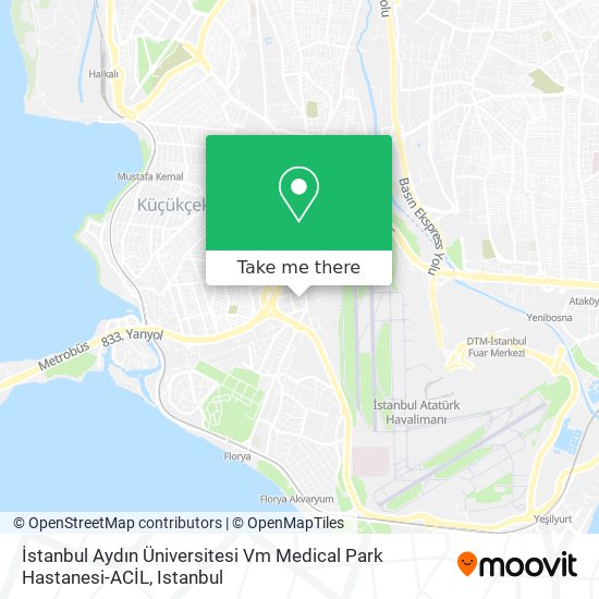 İstanbul Aydın Üniversitesi Vm Medical Park Hastanesi-ACİL map