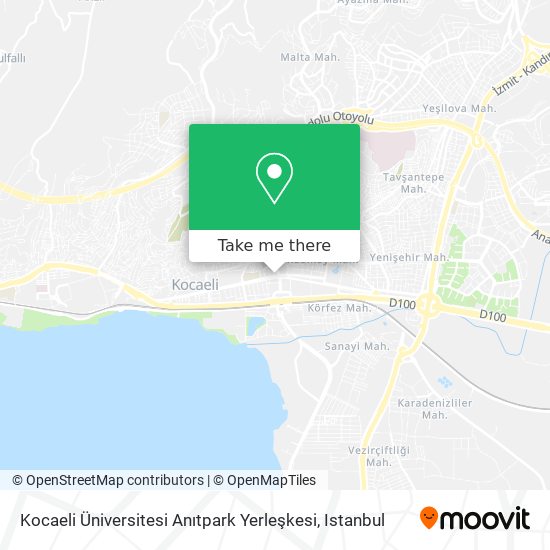 Kocaeli Üniversitesi Anıtpark Yerleşkesi map