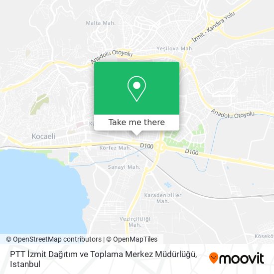 PTT İzmit Dağıtım ve Toplama Merkez Müdürlüğü map