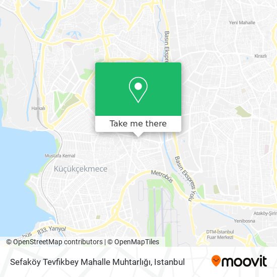 Sefaköy Tevfikbey Mahalle Muhtarlığı map